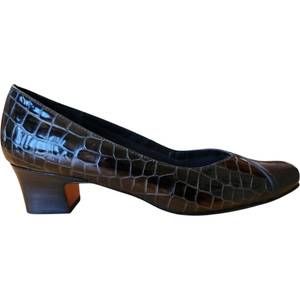 NEW ROS HOMMERSON women's waffle pump shoes in black kid